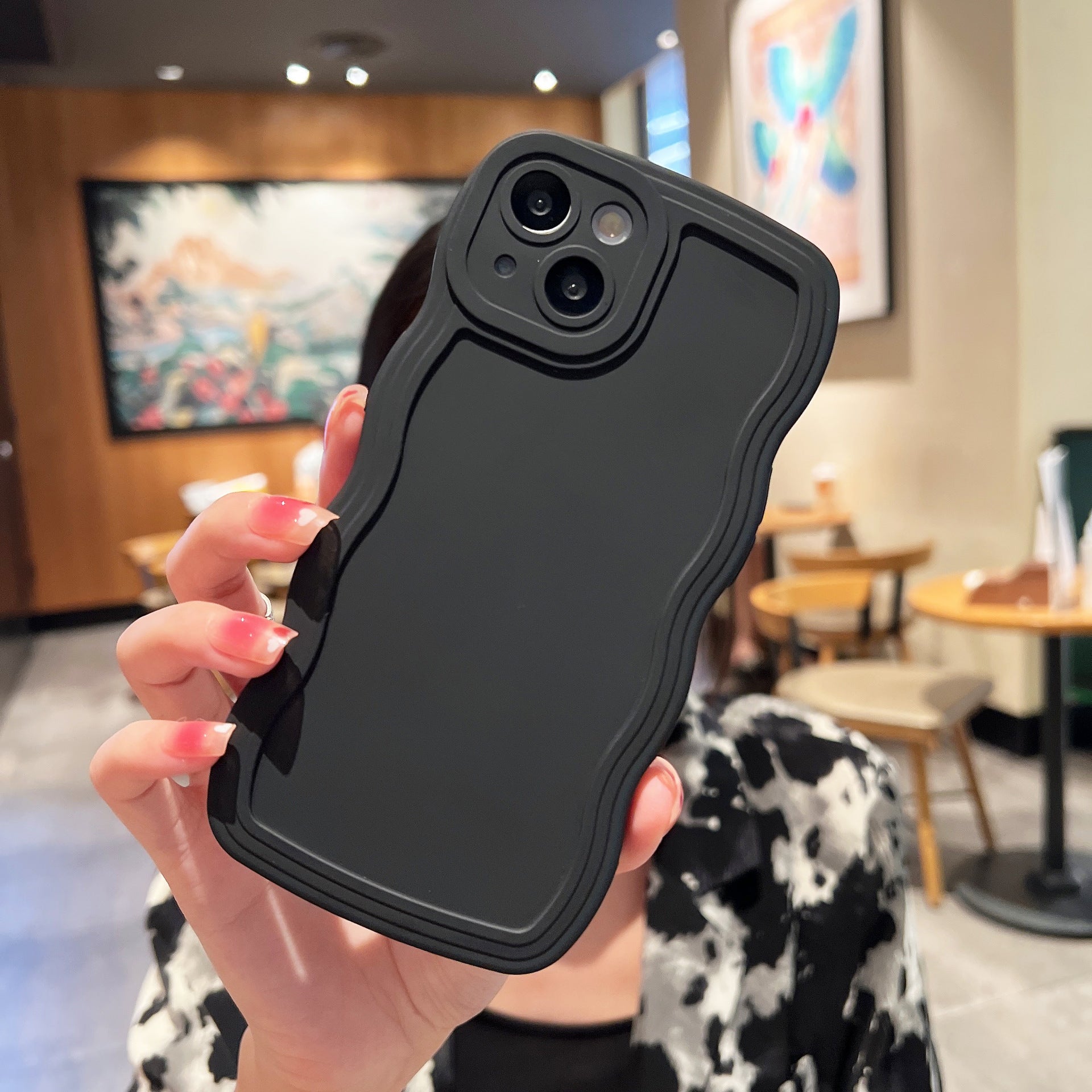 Big Wave Simple Anti-fall Advanced Color Phone Case Big Wave Simple Anti-fall Advanced Color Phone Case